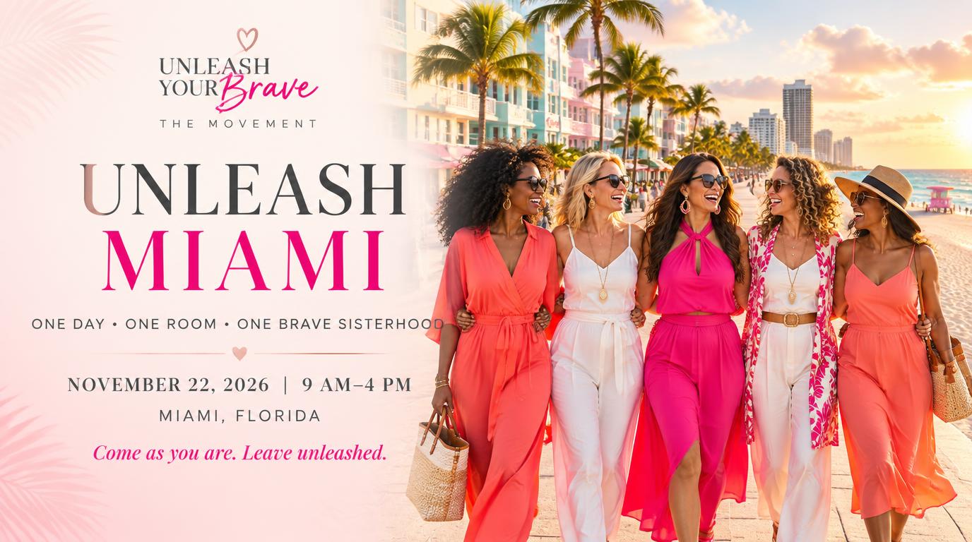 Women walking the Miami boardwalk at sunset — Unleash Miami event cover