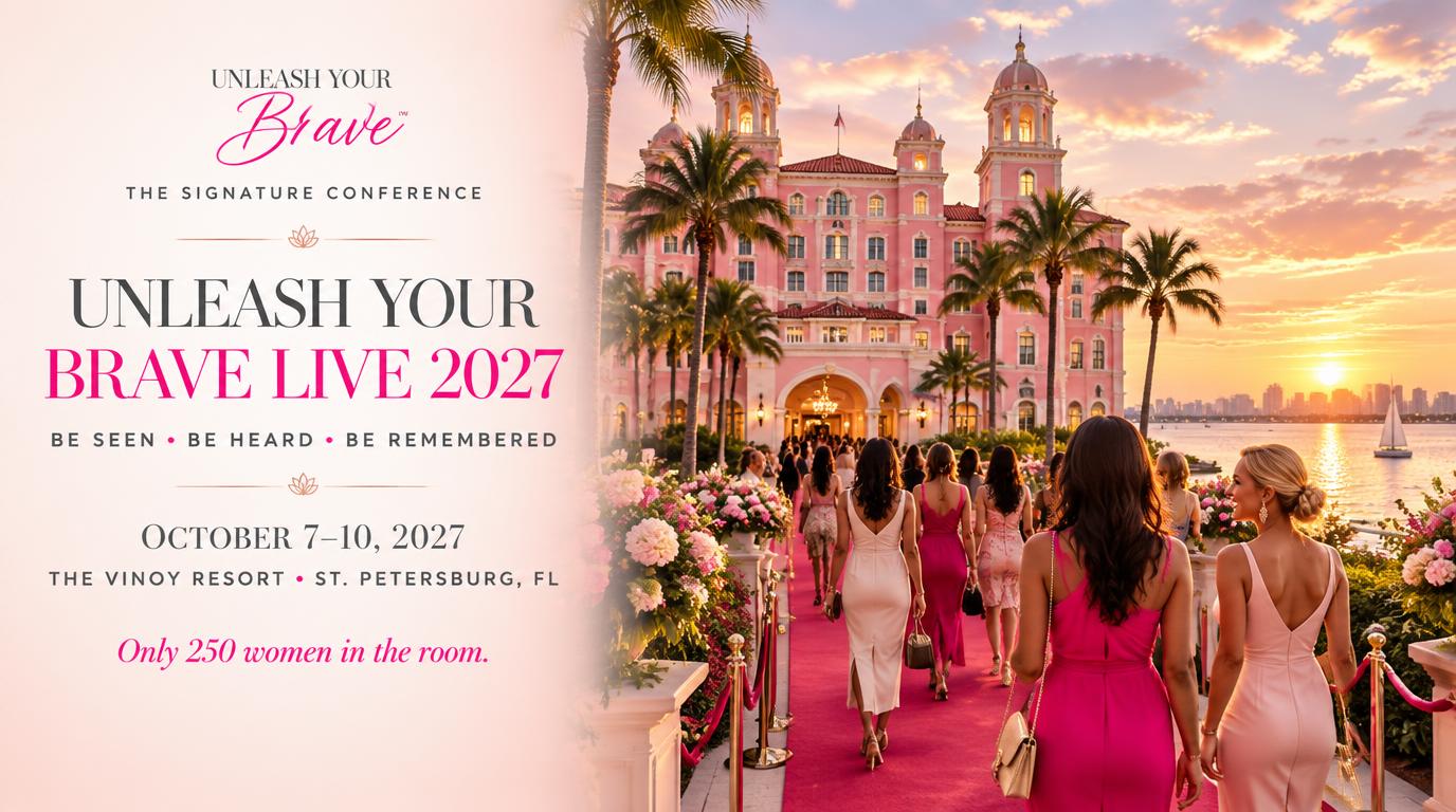 Women arriving at The Vinoy Resort at sunset — Unleash Your Brave Live 2027 event cover